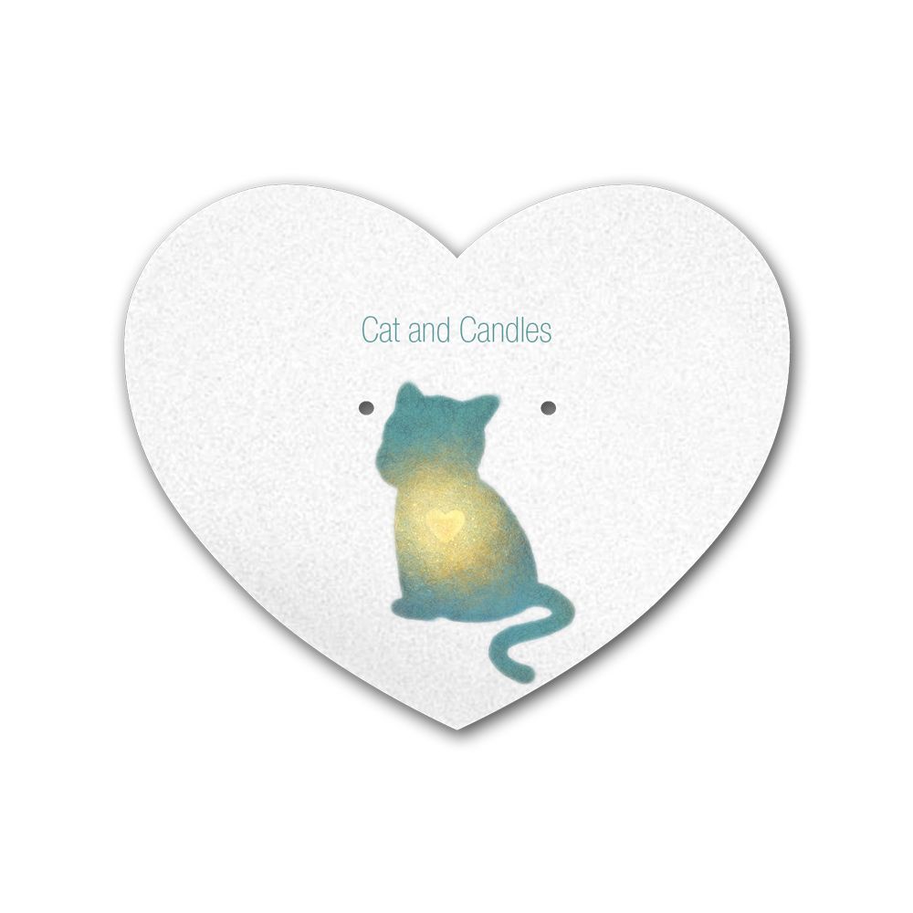 Shimmer White Heart Earring Card 2-1/2" x 2-1/6"