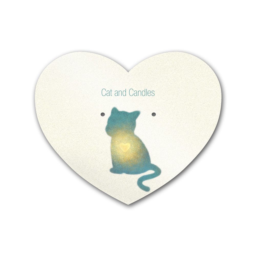 Shimmer White Gold Heart Earring Card  2-1/2" x 2-1/6"