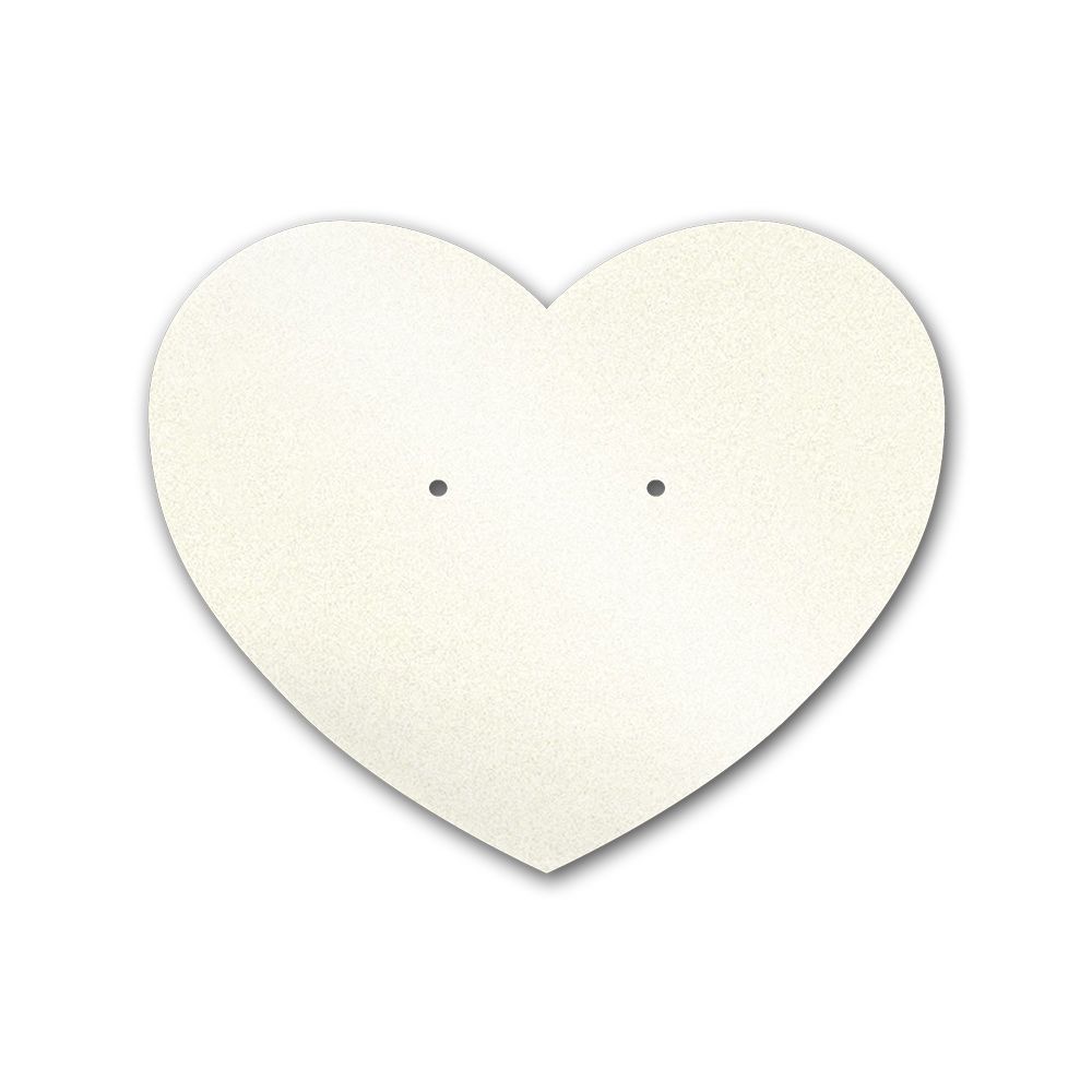 Shimmer White Gold Heart Earring Card  2-1/2" x 2-1/6"