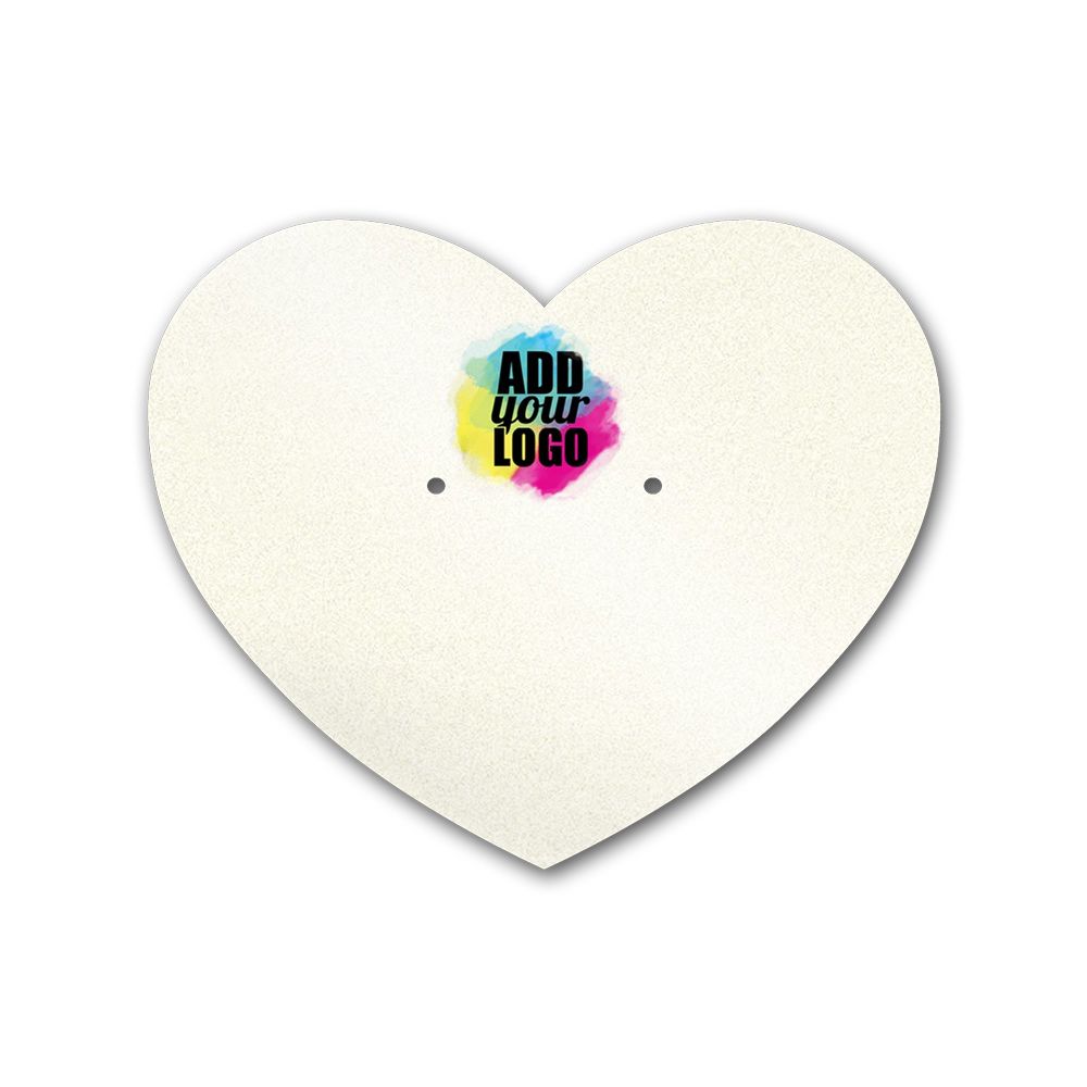 Shimmer White Gold Heart Earring Card  2-1/2" x 2-1/6"