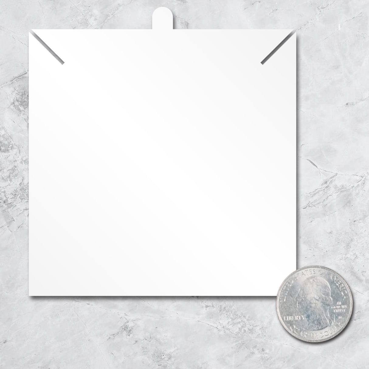 Matte White Necklace 3-2/5" x 3-2/5"