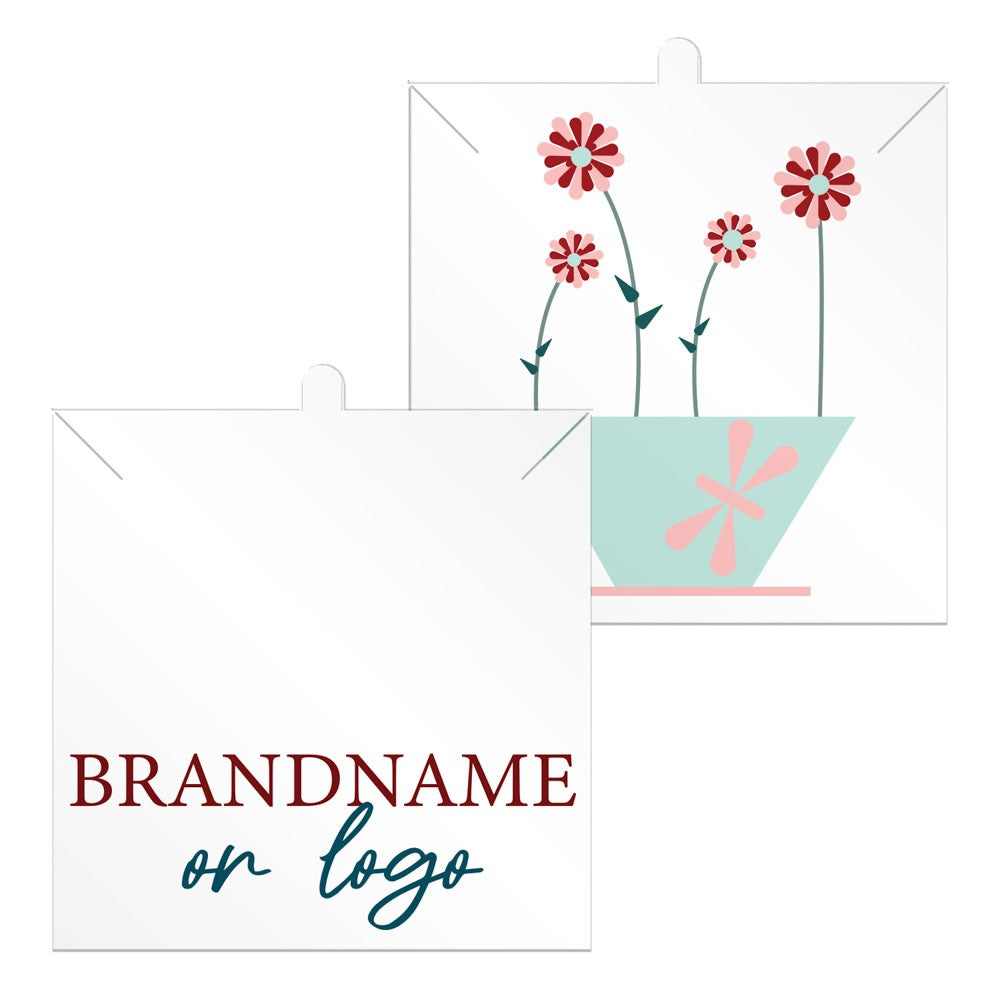 Glossy White Necklace 3-2/5" x 3-2/5"