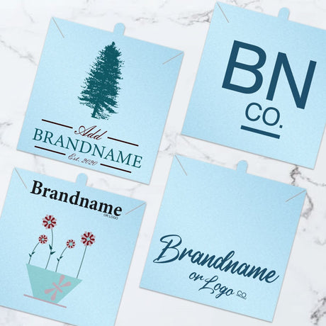 Shimmer Blue Necklace 3-2/5" x 3-2/5"