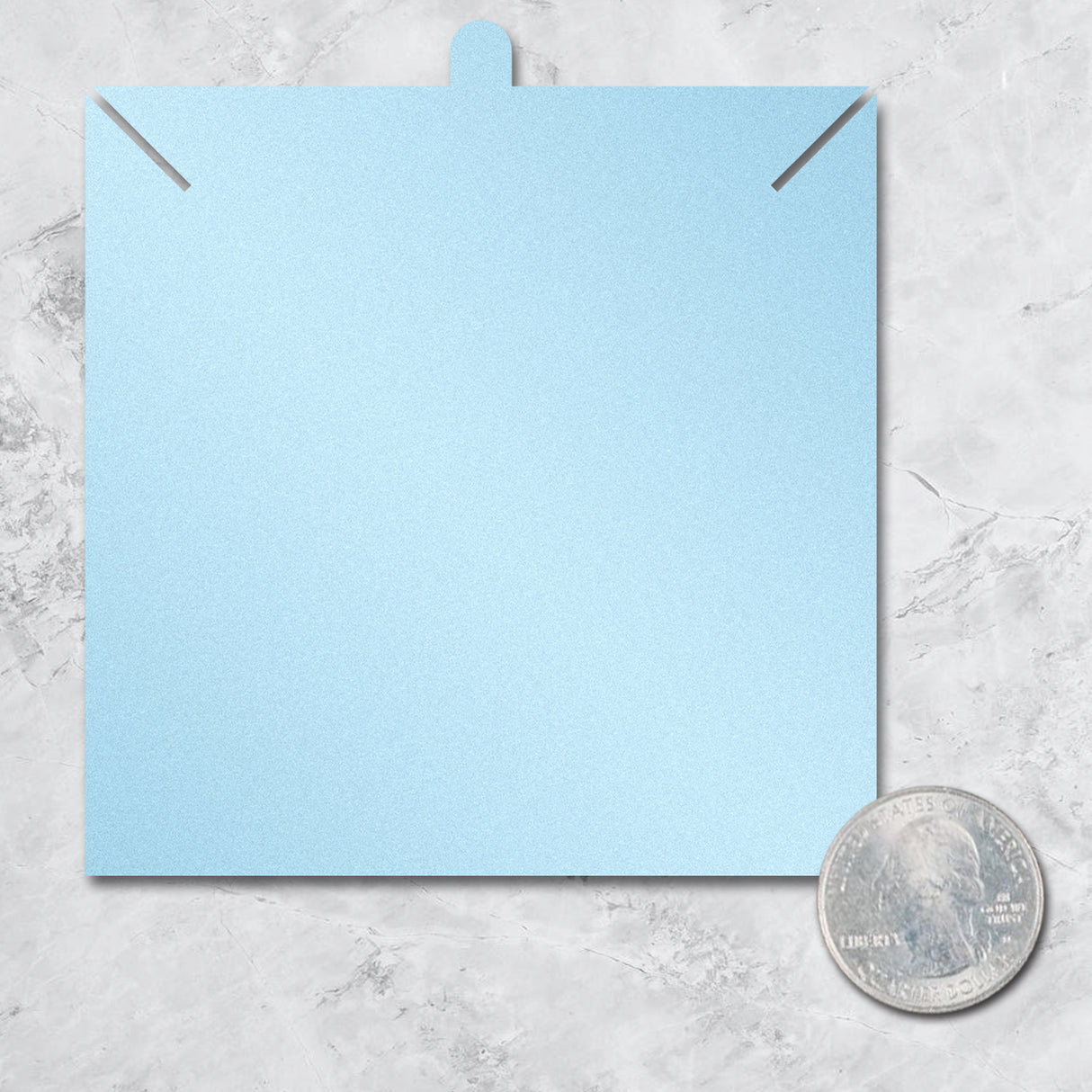 Shimmer Blue Necklace 3-2/5" x 3-2/5"