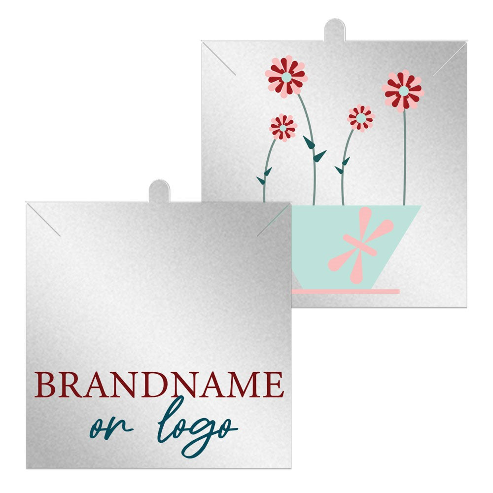 Shimmer Silver Necklace 3-2/5" x 3-2/5"