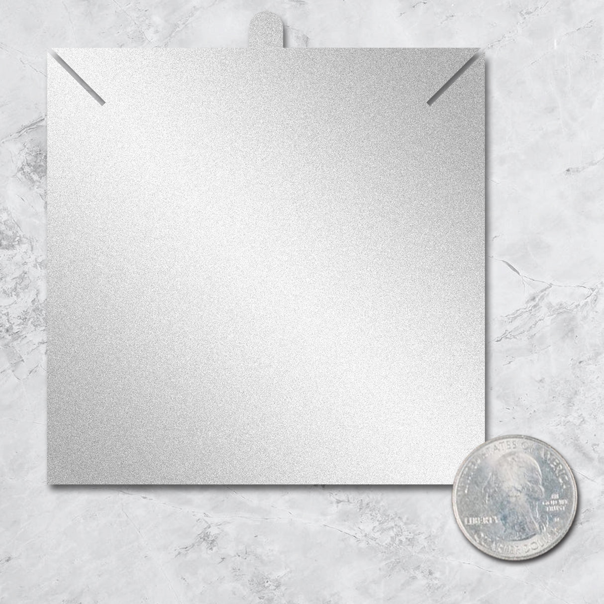 Shimmer Silver Necklace 3-2/5" x 3-2/5"