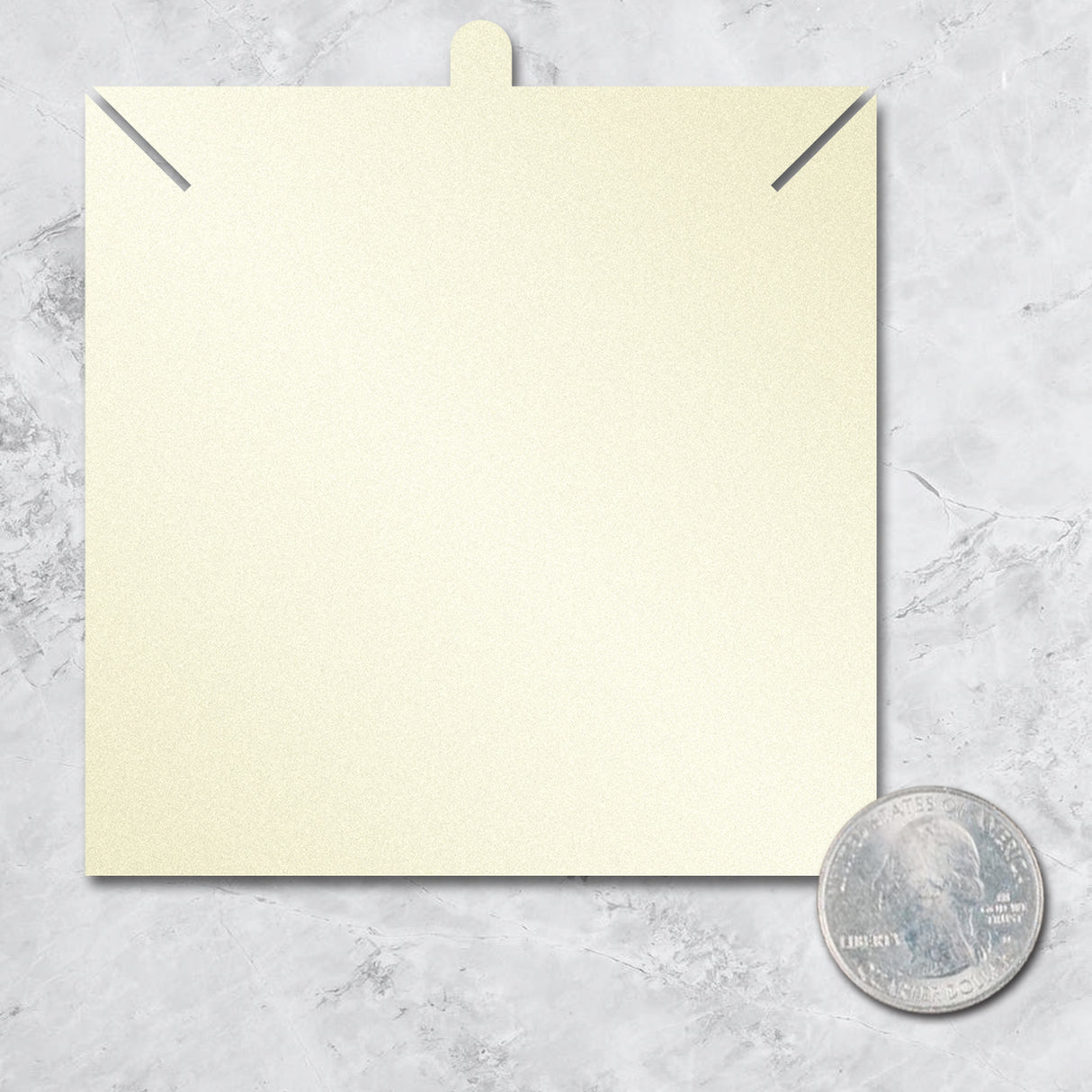 Shimmer White Gold Necklace 3-2/5" x 3-2/5"