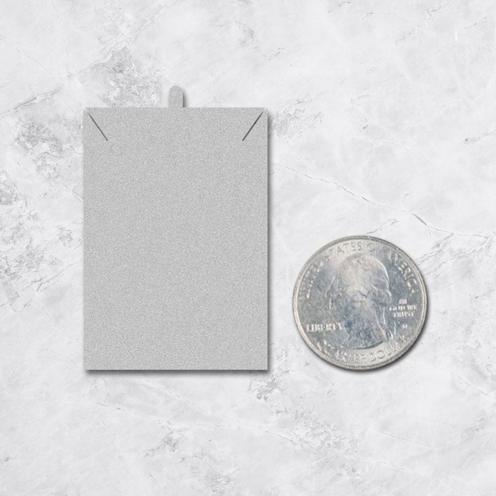 Matte Grey Necklace 2" x 3"