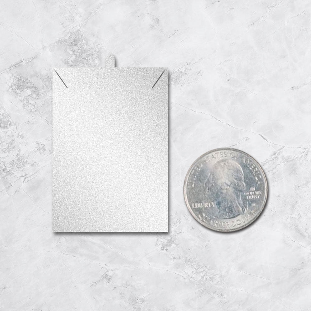 Shimmer Silver Necklace 2" x 3"