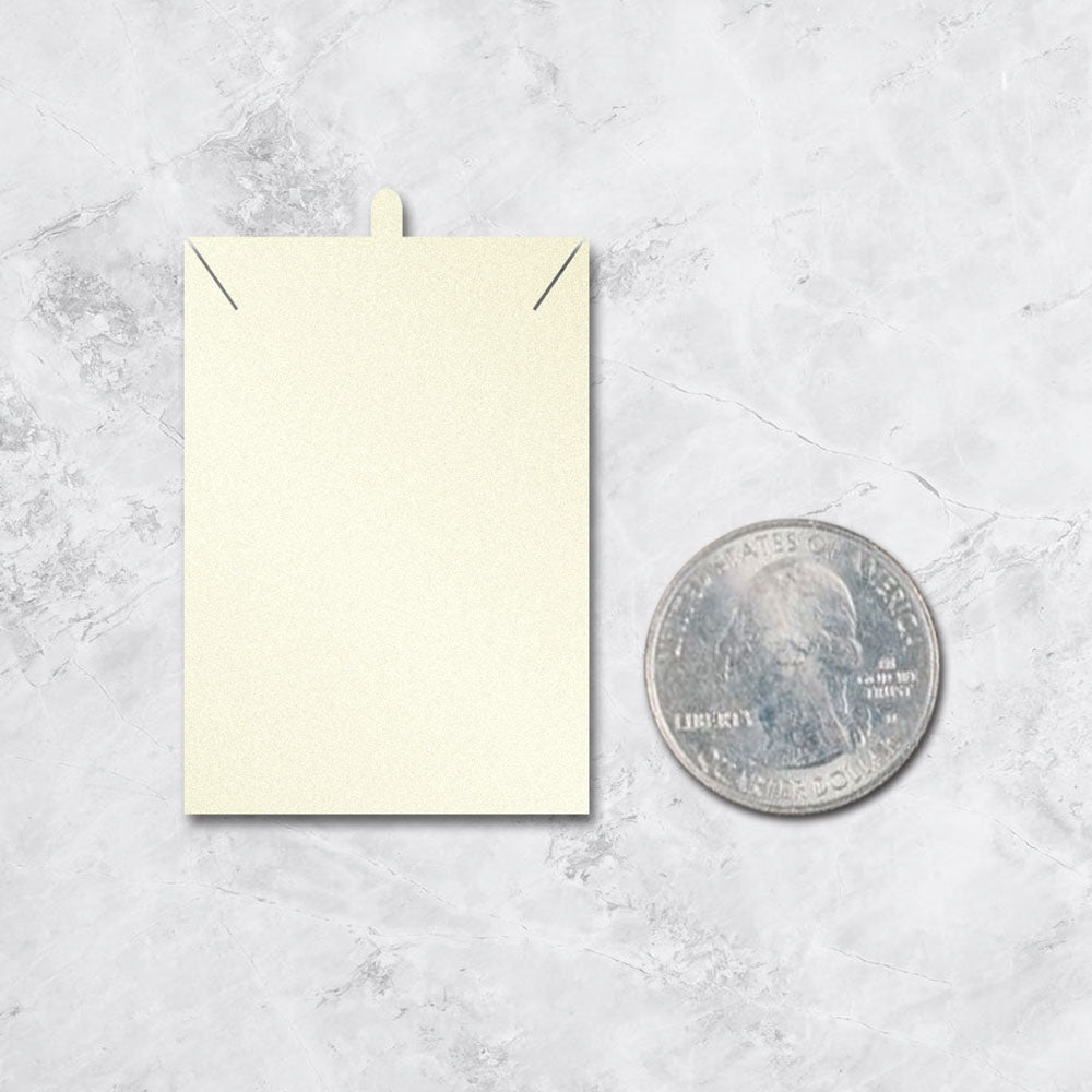 Shimmer White Gold Necklace 2" x 3"