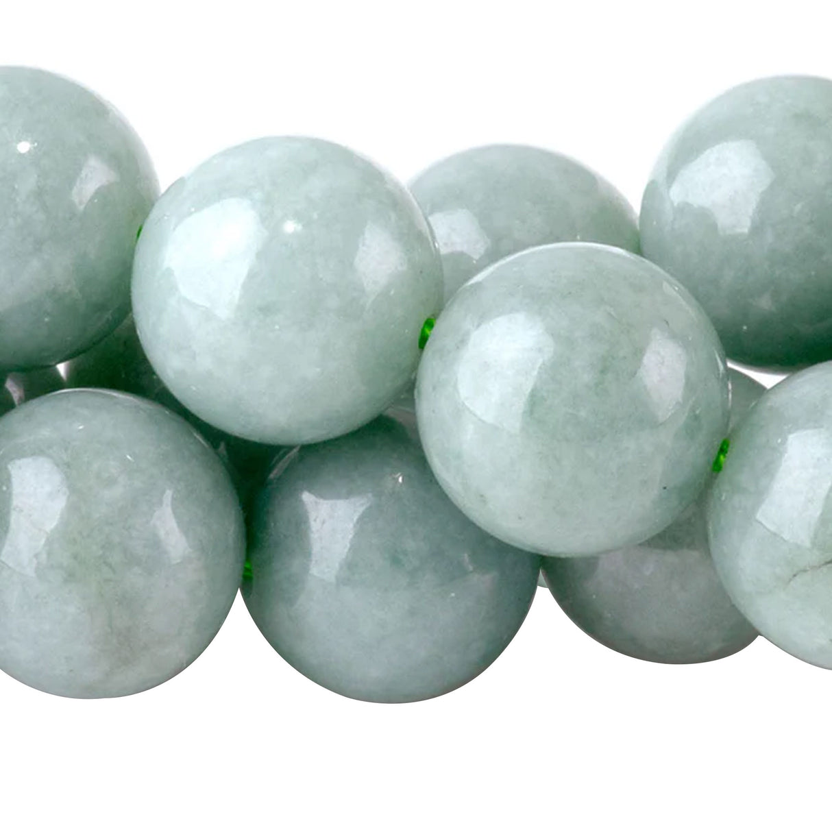 Jadeite Jade 10mm Round Beads – Soft Green – 15–16 Inch Strand