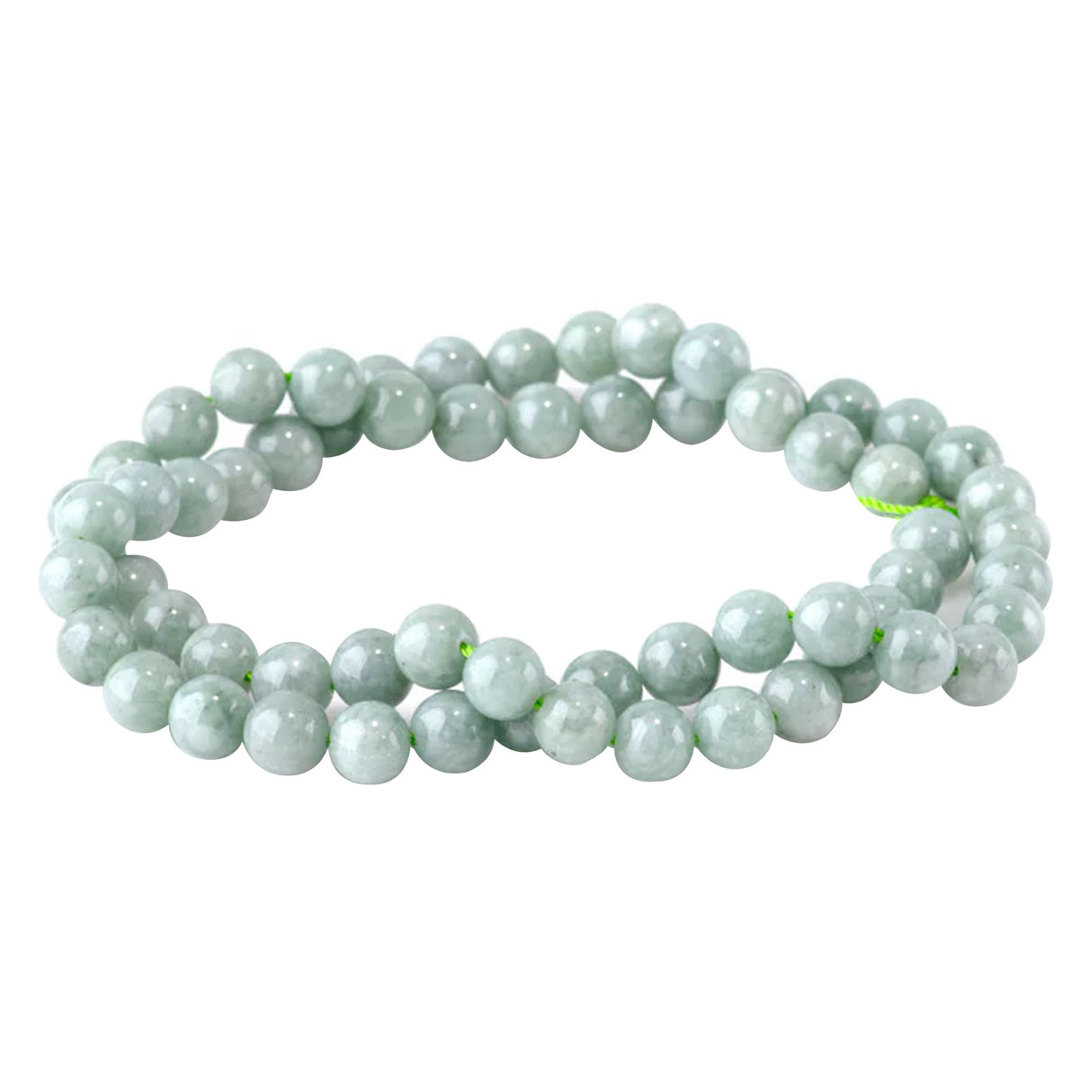 Jadeite Jade 6mm Round Beads – Soft Green – 15–16 Inch Strand