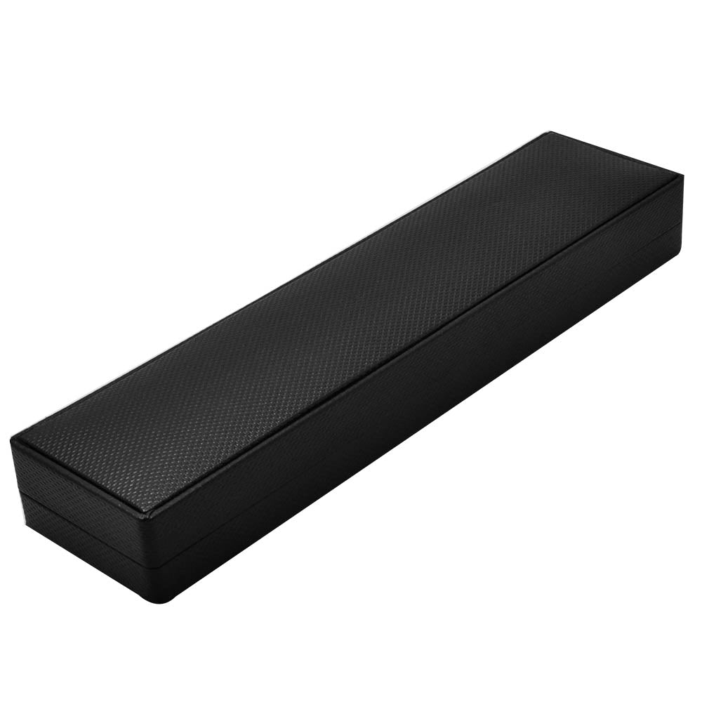 Premium Black Textured Leatherette Jewelry Bracelet Box