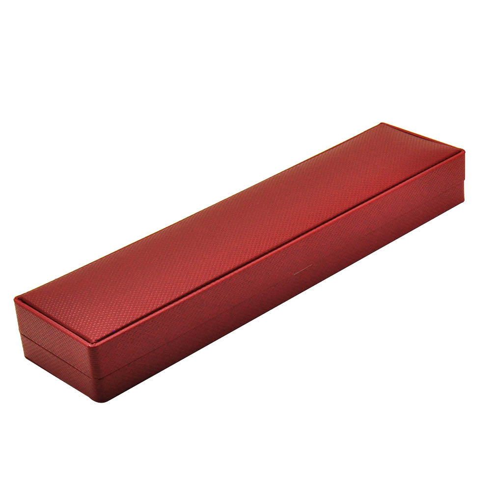 Premium Red Textured Leatherette Jewelry Bracelet Box