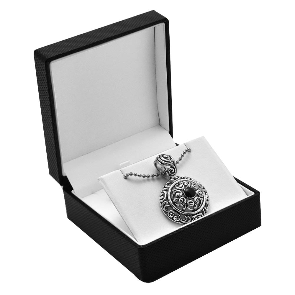 Premium Black Textured Earring / Pendant Jewelry Boxes