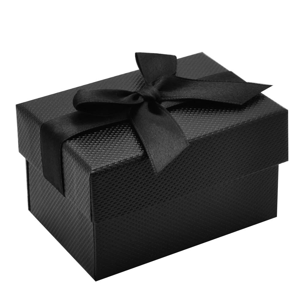 Premium Ribbon Dual Ring Box Black