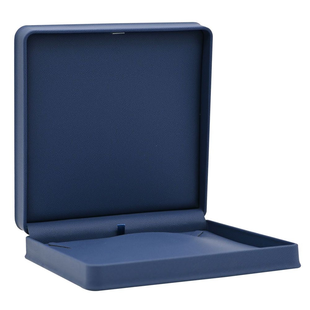 Navy Blue Leatherette Jewelry Necklace or Chain Boxes