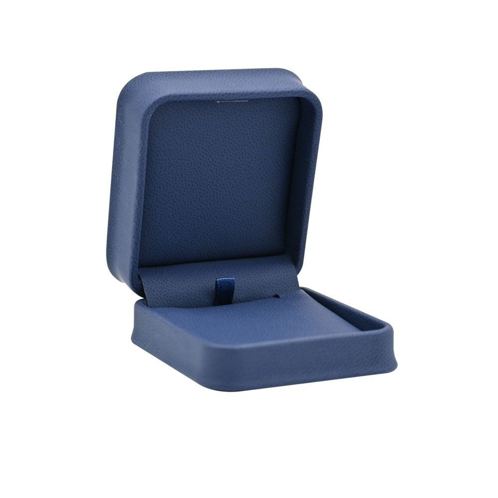 Navy Blue Leatherette Jewelry Pendant Gift Boxes