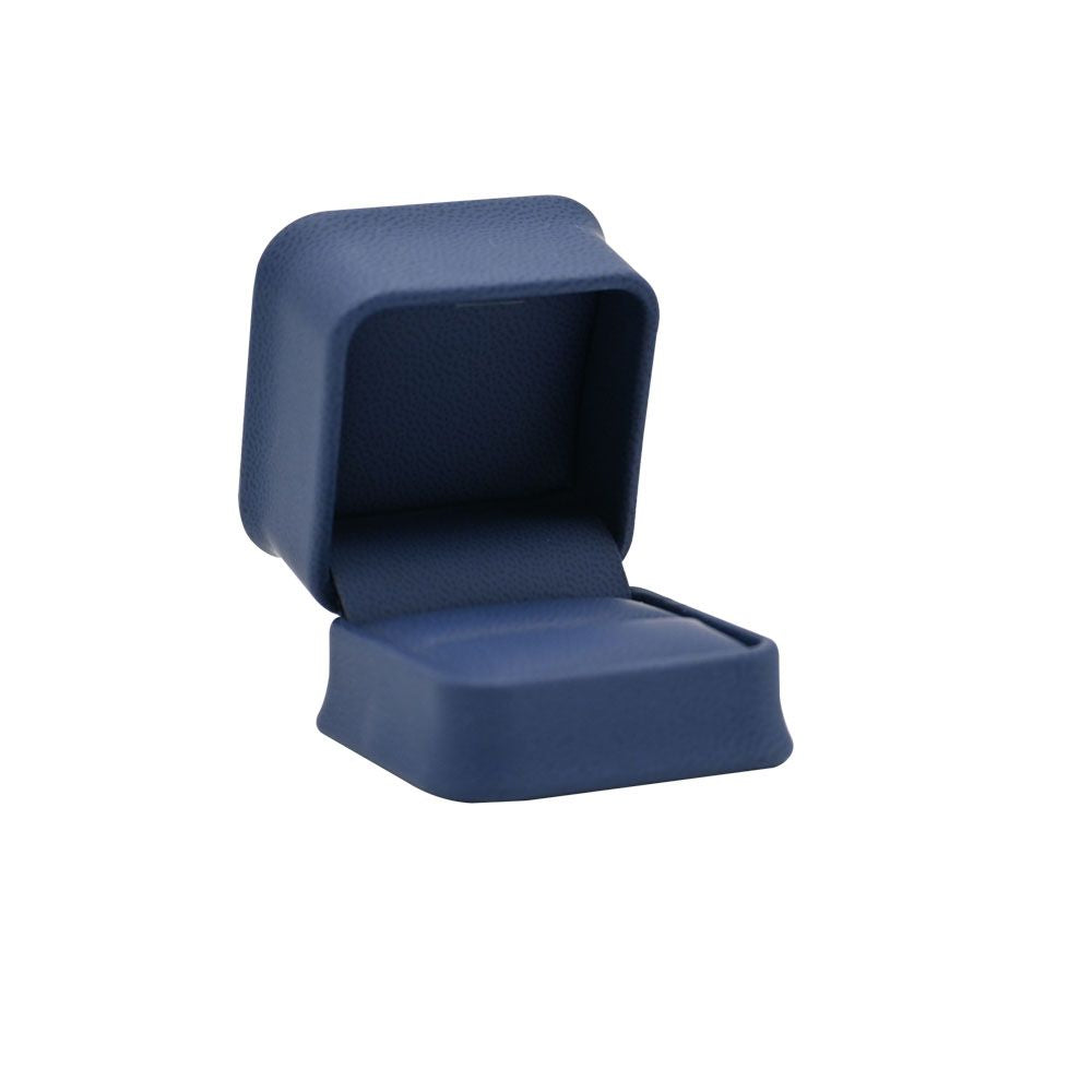 Navy Blue Leatherette Jewelry Ring Boxes