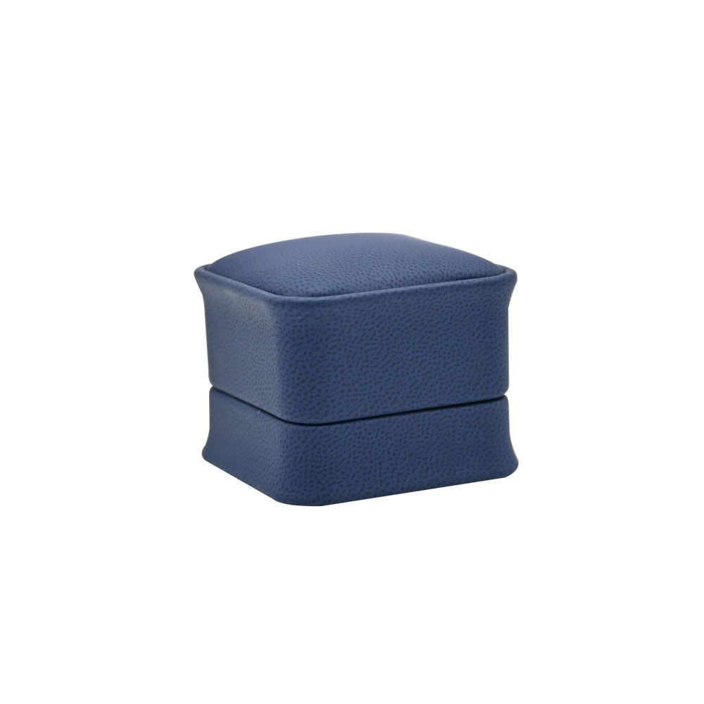 Navy Blue Leatherette Jewelry Ring Boxes