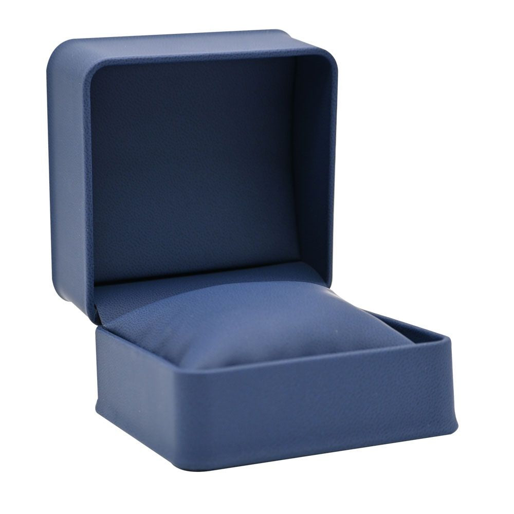 Navy Blue Leatherette Jewelry Bracelet or Watch Pillow Boxes