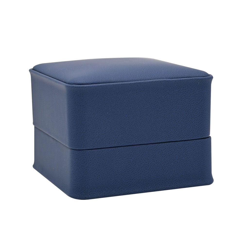 Navy Blue Leatherette Jewelry Bracelet or Watch Pillow Boxes