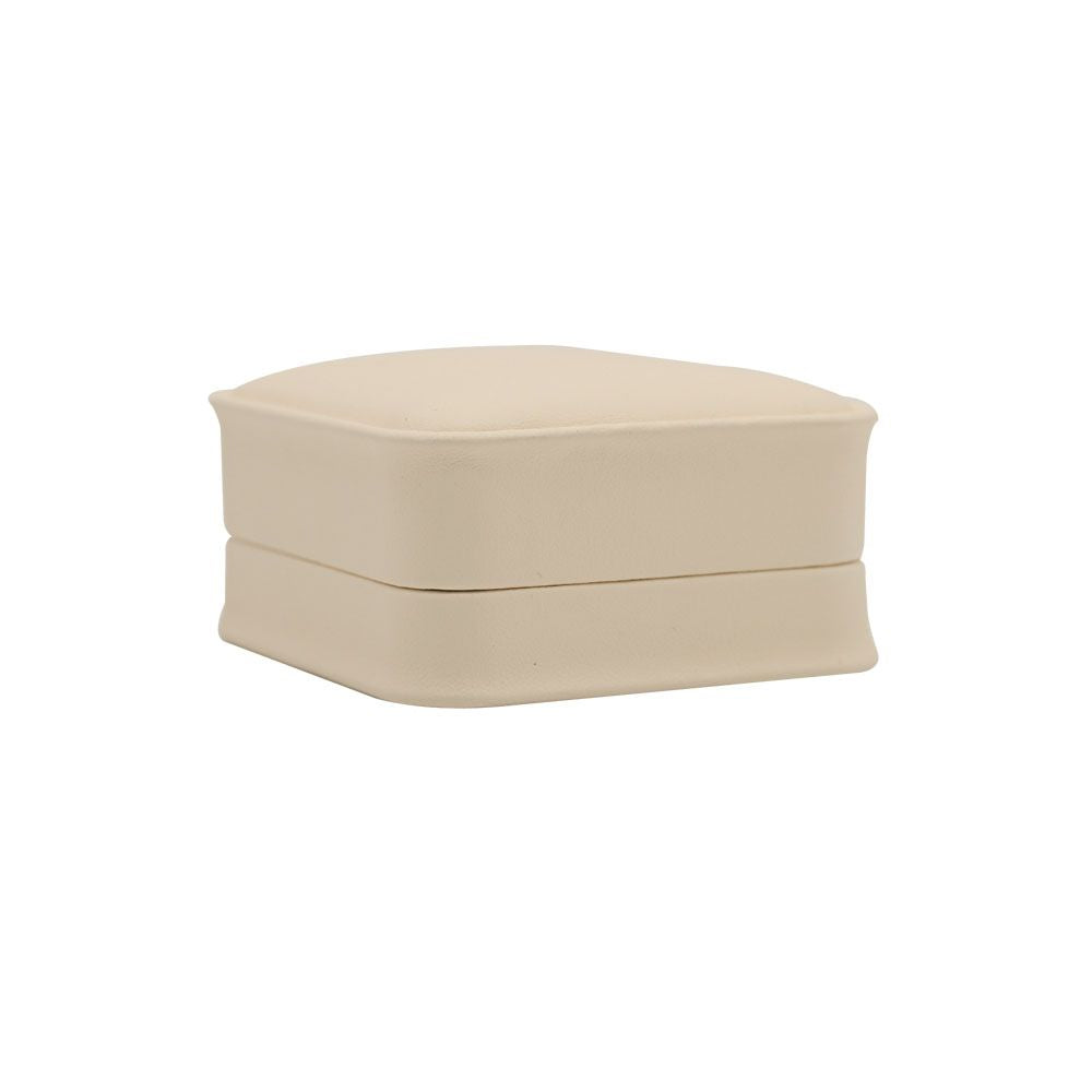 Cream Leatherette Jewelry Pendant Packaging Boxes