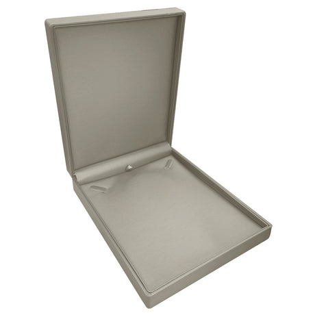 Silver Luna Leatherette Jewelry Necklace Boxes