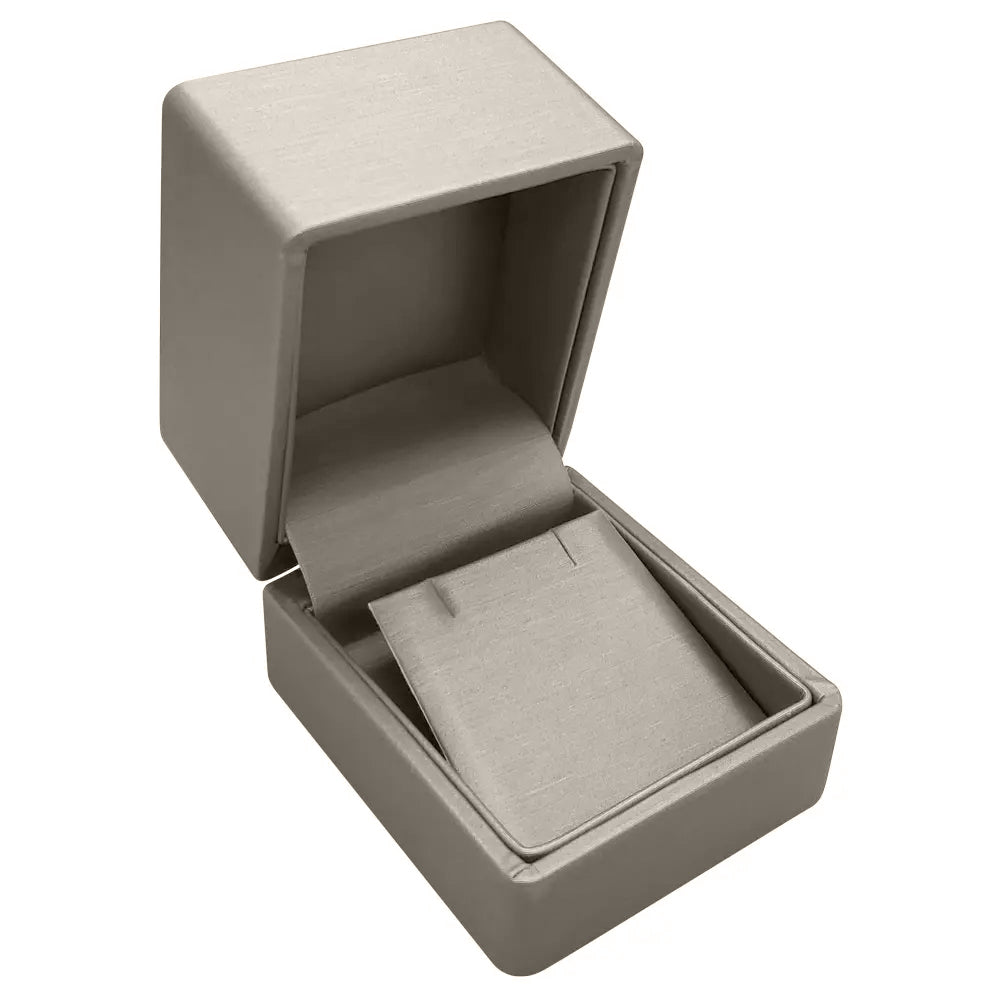 Luxury Silver Luna Leatherette Jewelry Earring Gift Boxes