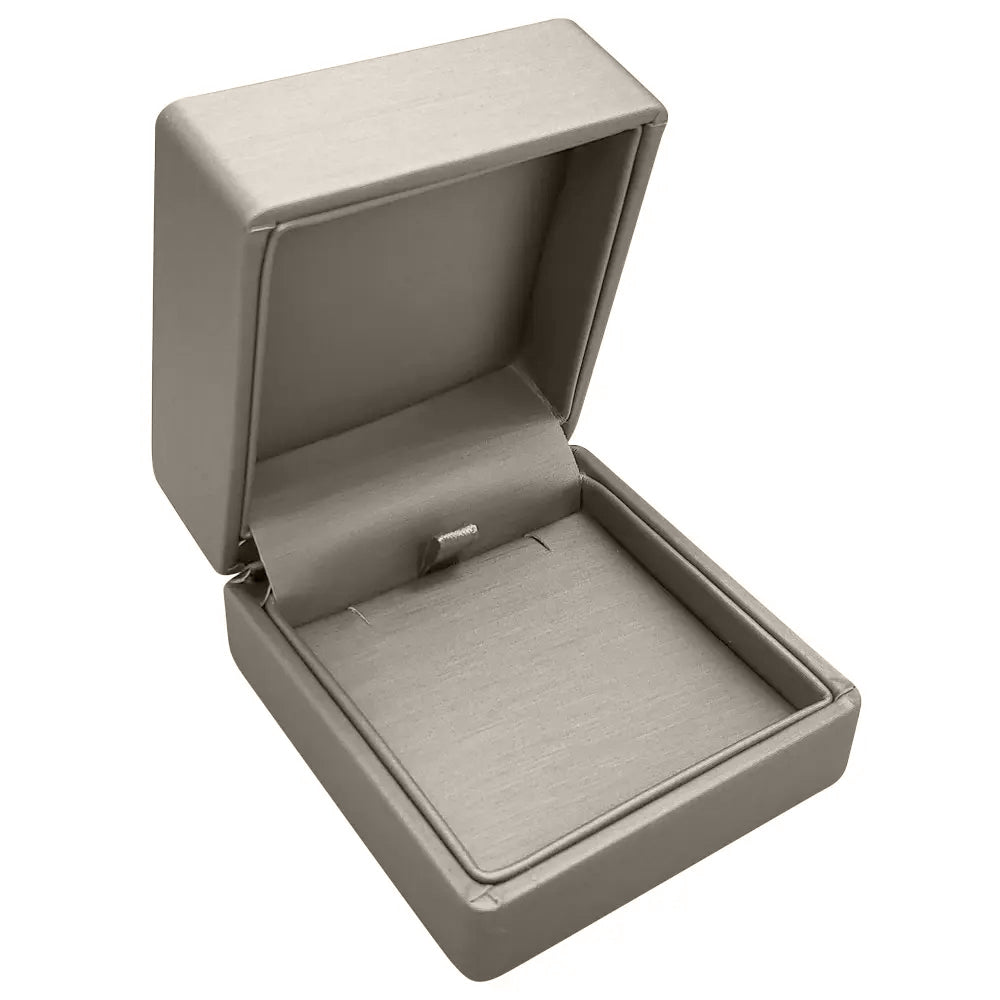 Luxury Silver Luna Leatherette Jewelry Pendant Gift Boxes