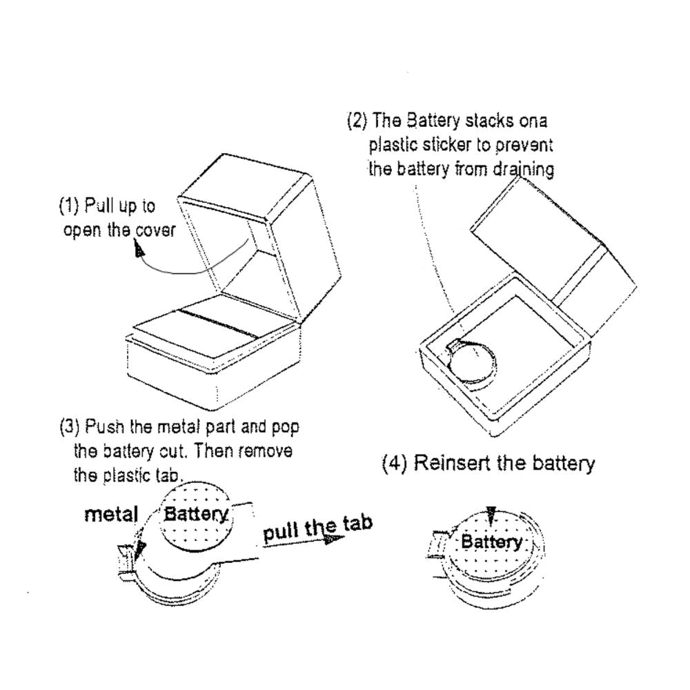 LED Large Blue Leatherette Pendant Box