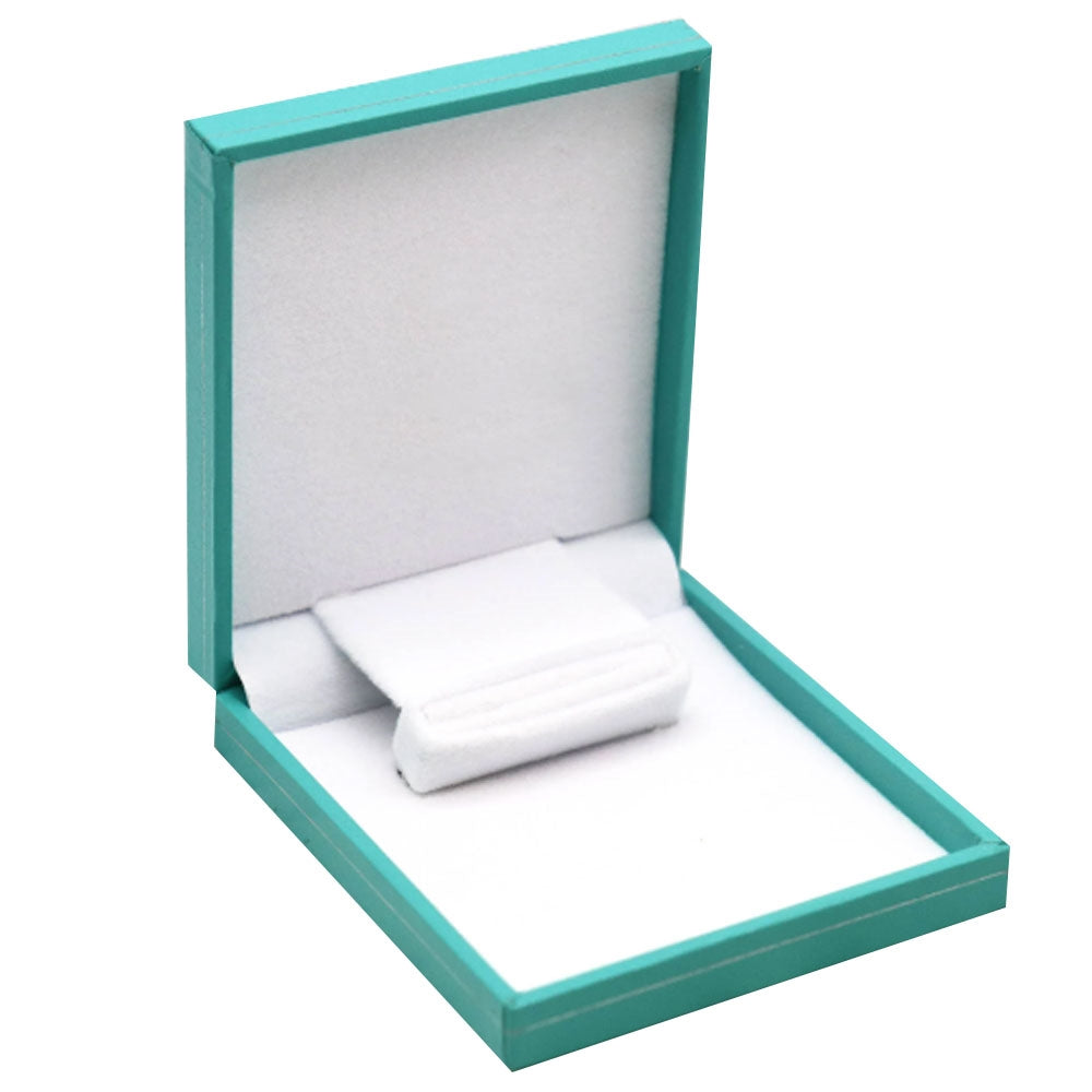 Teal Leatherette Wedding Jewelry Ring Engagement Gift Box