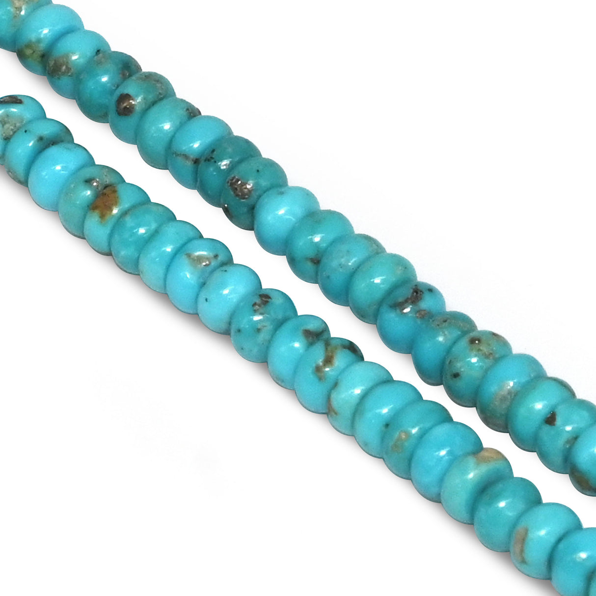 Natural Kingman Turquoise 4 mm Rondelle Beads| Arizona |