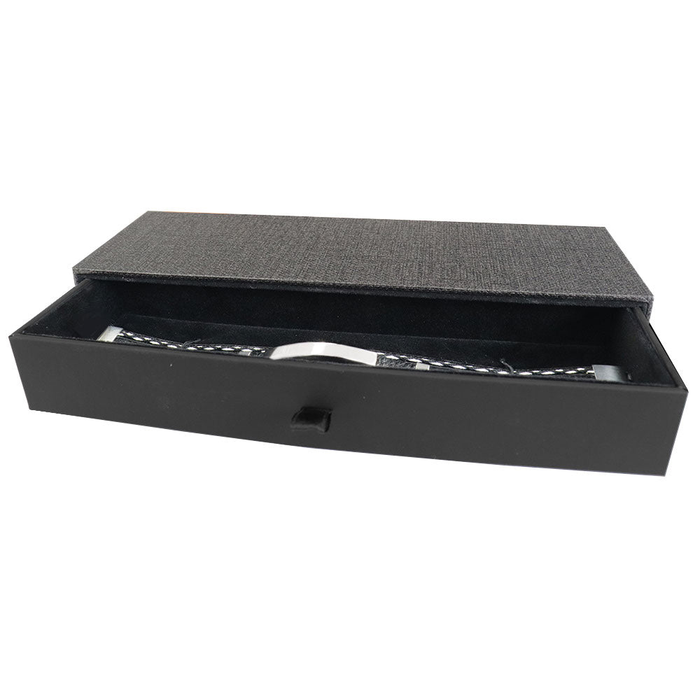 Metallic Grey Slider Bracelet Box
