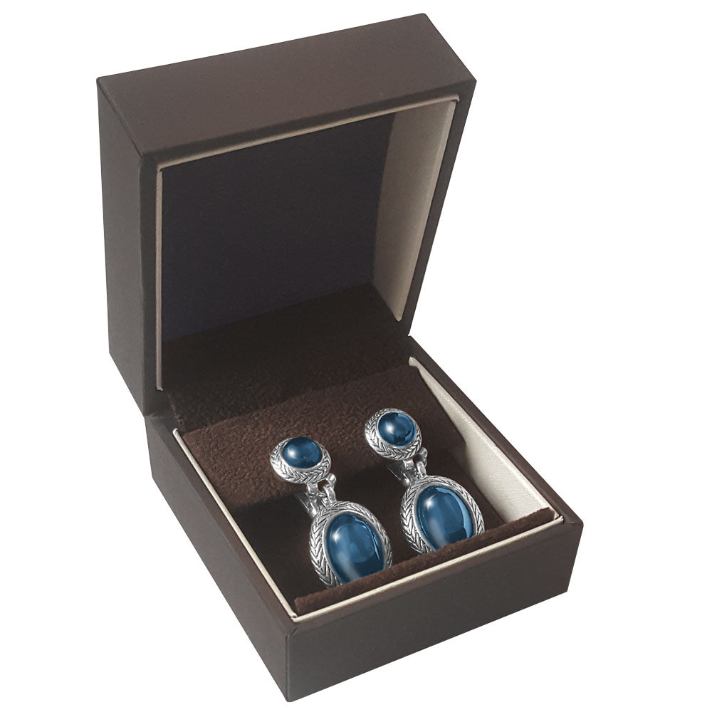 Mahogany Brown Velvet Pendant/Earring Box