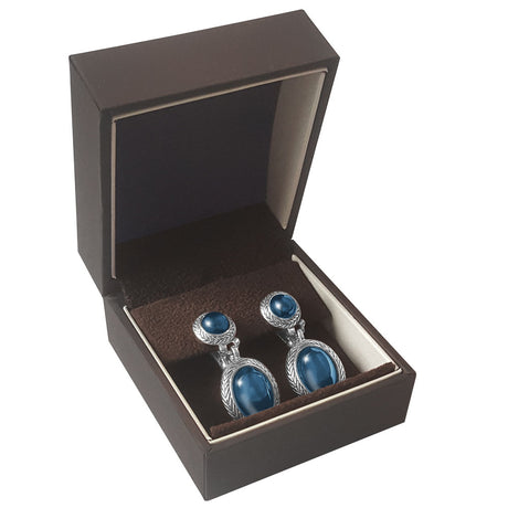 Mahogany Brown Velvet Pendant/Earring Box