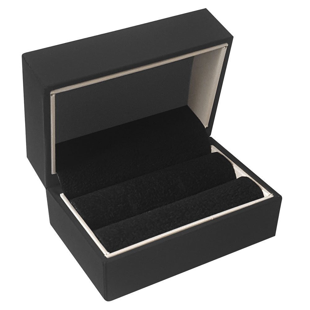 Midnight Black Velvet Ring Box