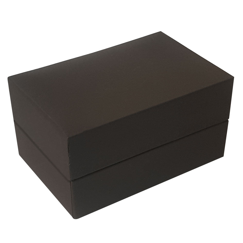 Mahogany Brown Dual Ring Box