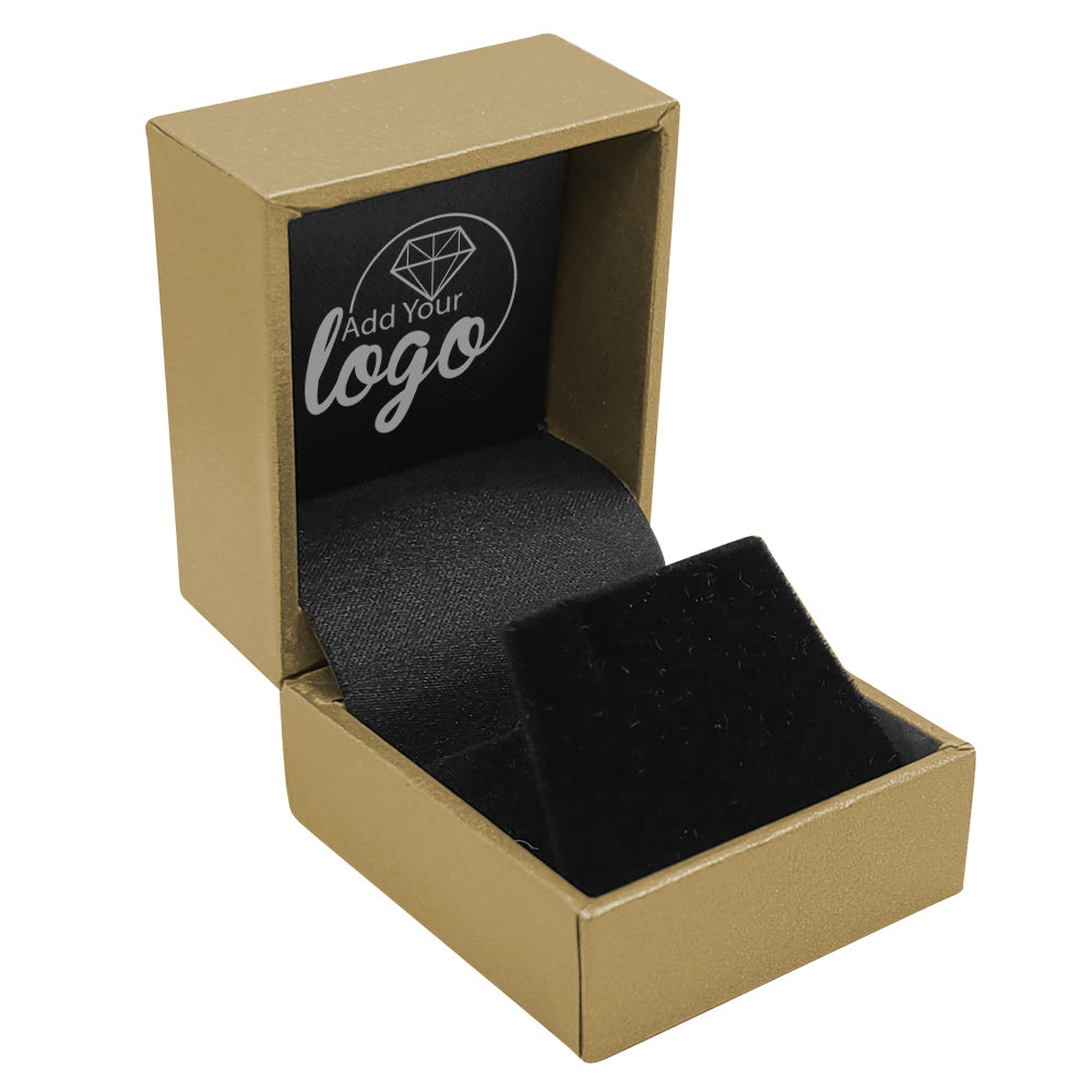 Metallic Gold Leatherette Jewelry Earring Boxes