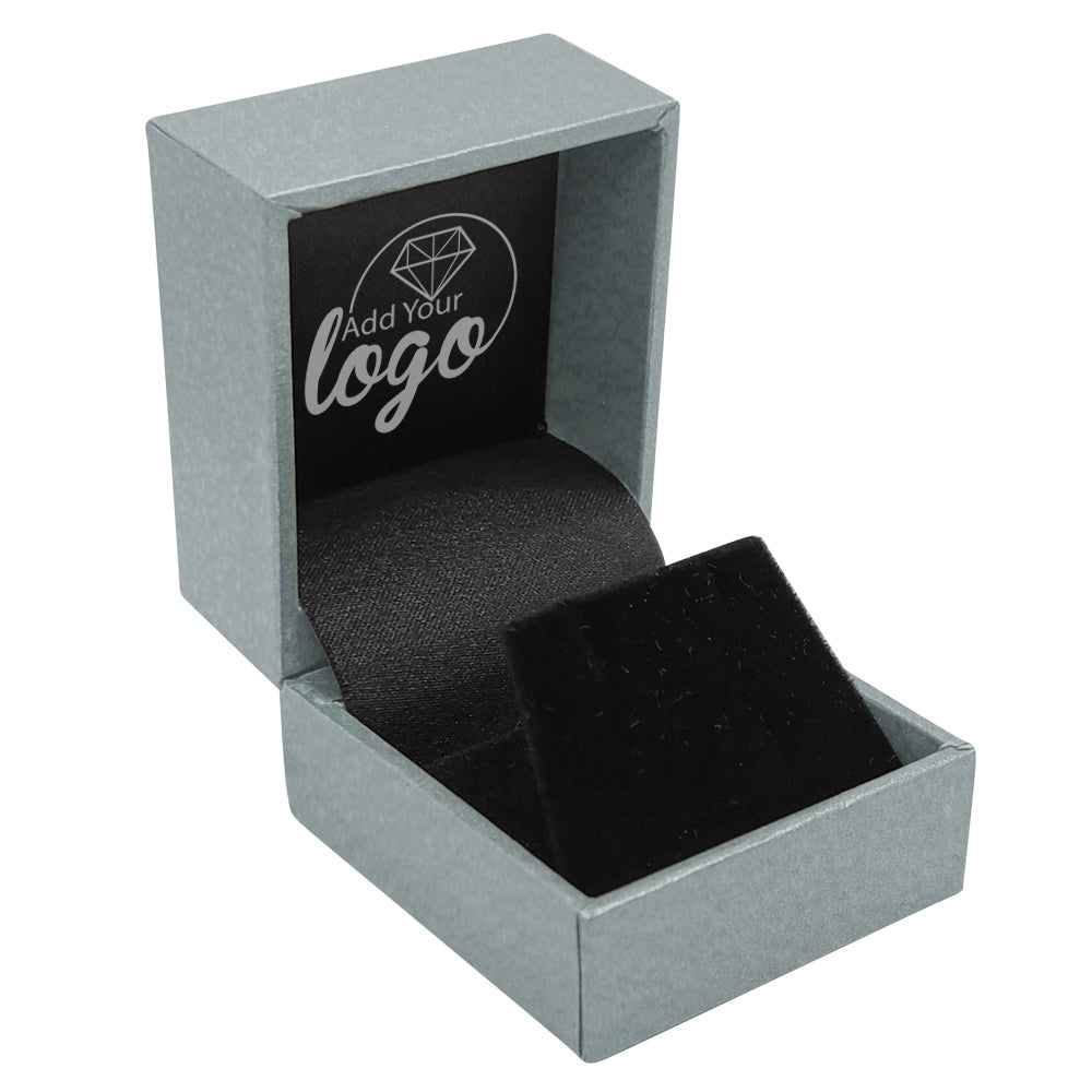 Metallic Silver Leatherette Jewelry Earring Boxes