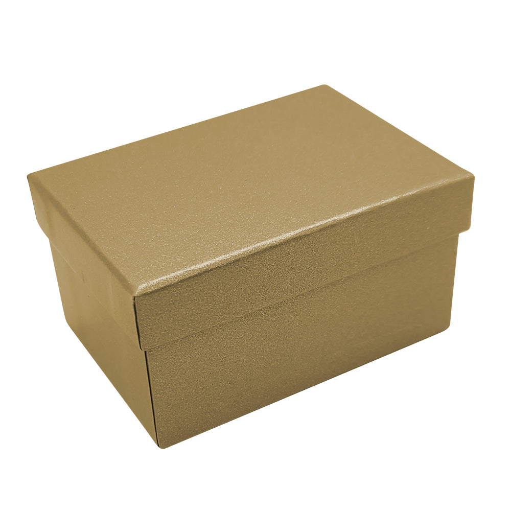 Metallic Gold Leatherette Wide Jewelry Ring Boxes