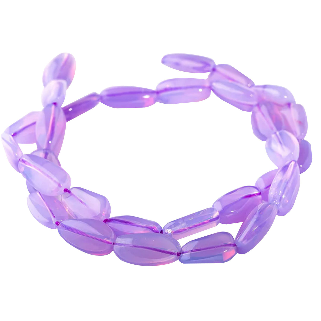 Lavender Amethyst Tumbled Nugget Beads 7×11–8×20mm – 15" Strand