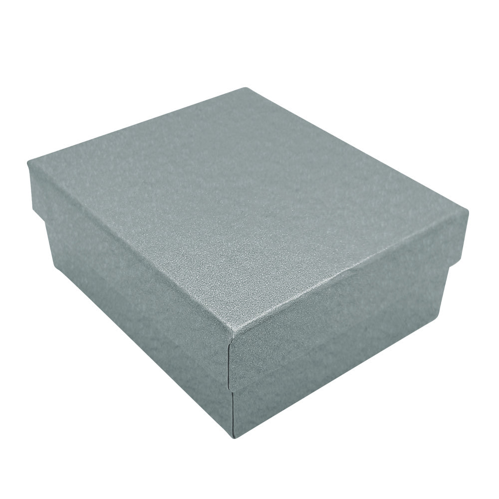 Metallic Silver Jewelry Pendant Gift Boxes