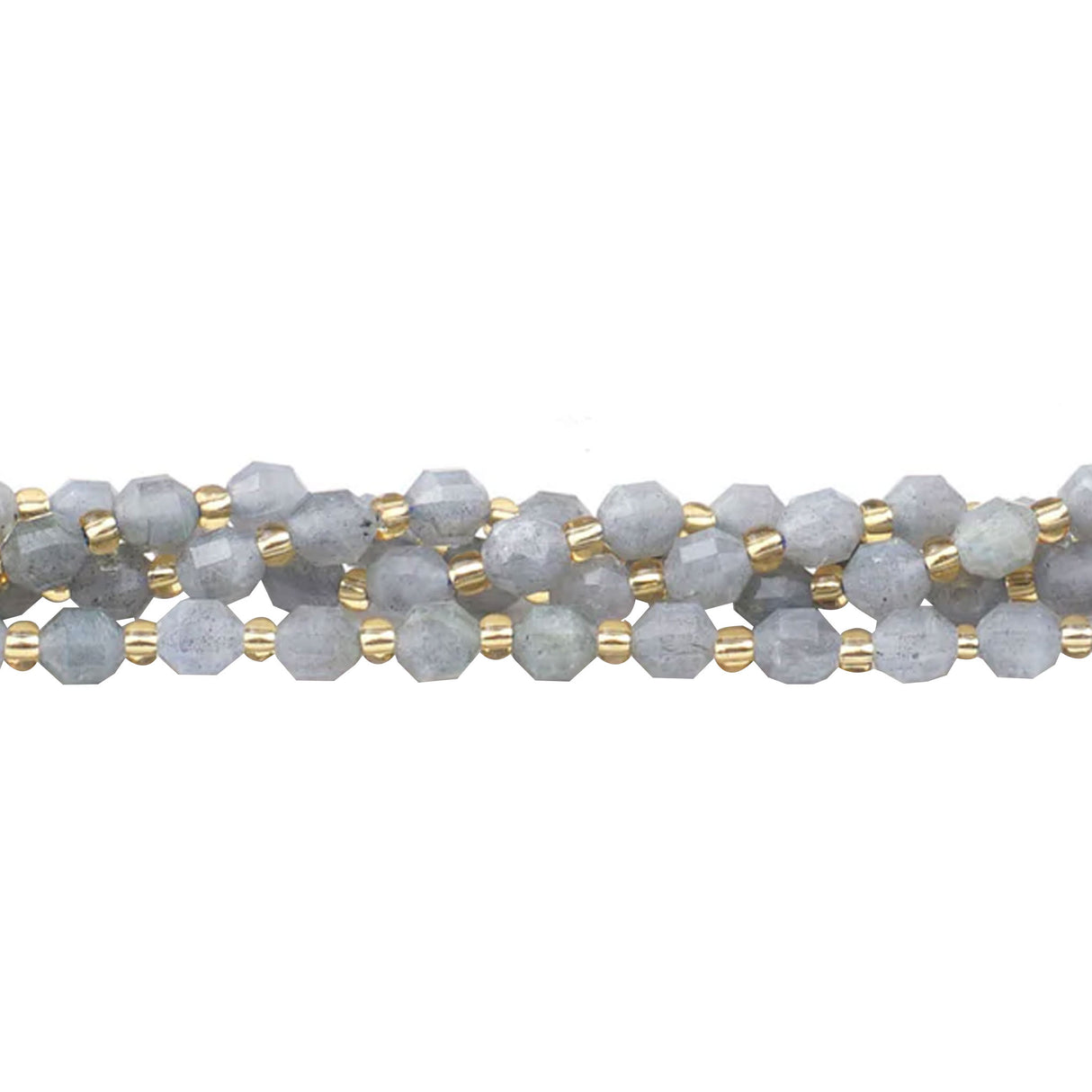 Labradorite Faceted Nugget Beads 6mm - 15-16" Strand