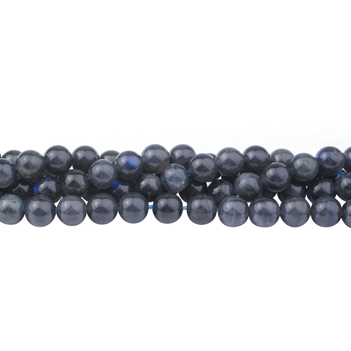 Dark Labradorite Beads 8mm Round A-Grade | Madagascar Gemstone | 15-16" Strand