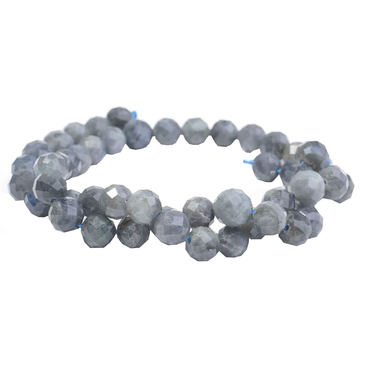 Labradorite Faceted Round Beads 8mm | Madagascar Gemstone | 15-16" Strand