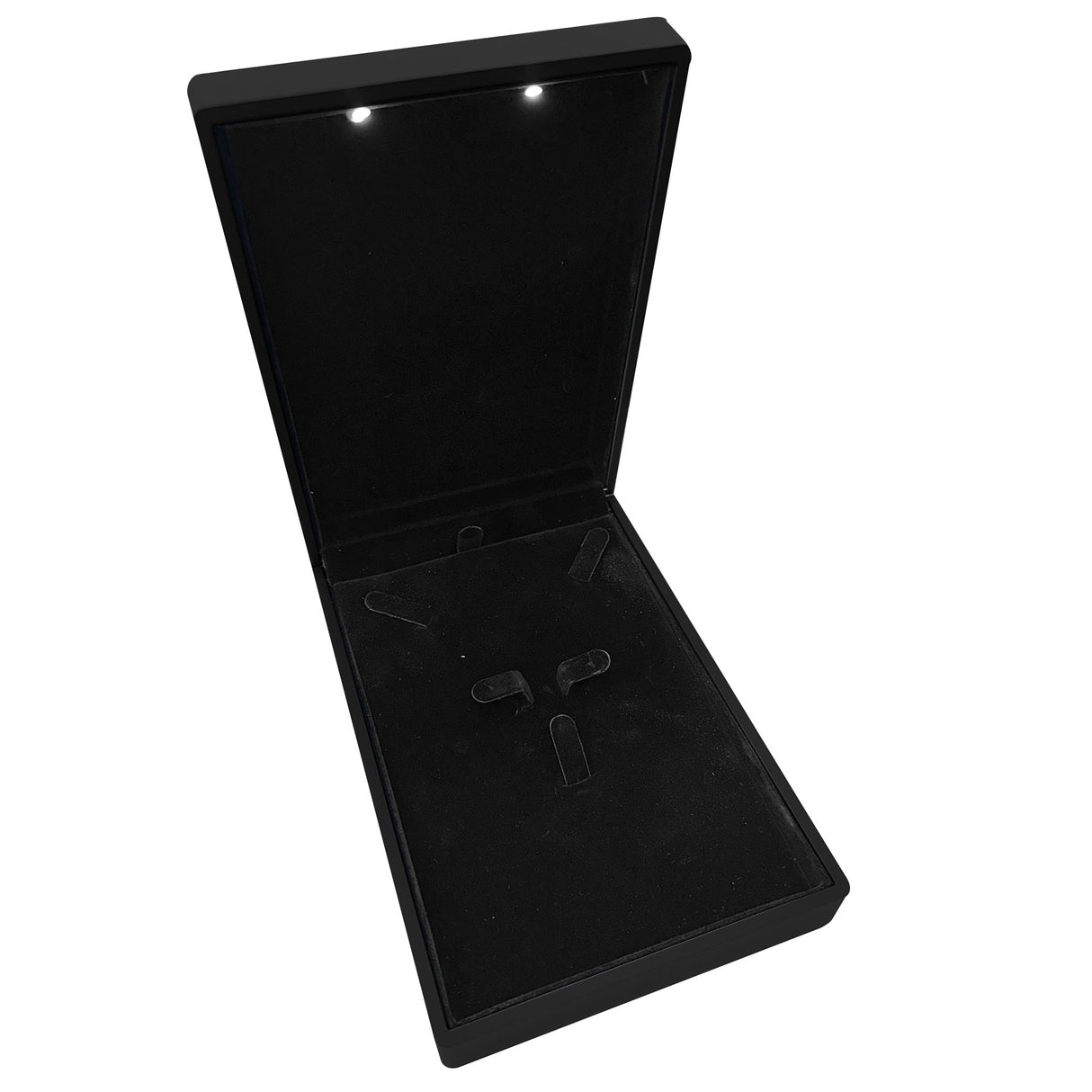 Black LED Jewelry Necklace Earring & Ring Combination Box