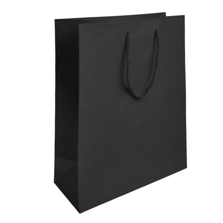 Black Tote Gift Shopping Bags, 8" x 4" x 10"