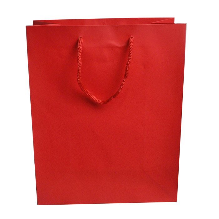 Red Tote Gift Shopping Bags, 8" x 4" x 10"