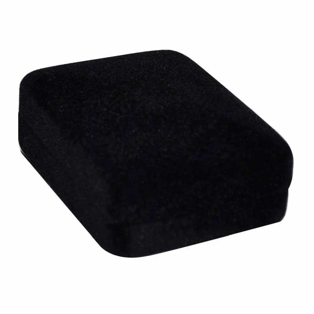 Exterior of Large black velvet jewelry earring and pendant gift packaging box